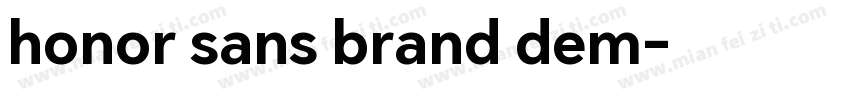 honor sans brand dem字体转换